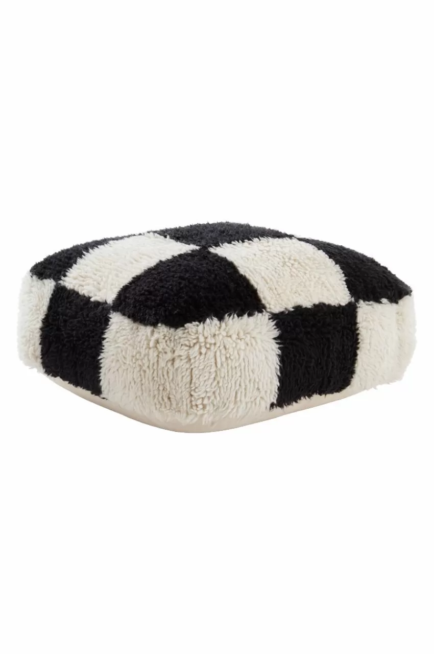 Sittpuffar*Jotex CHESS Sittpuff 80x80 Cm Svart/vit