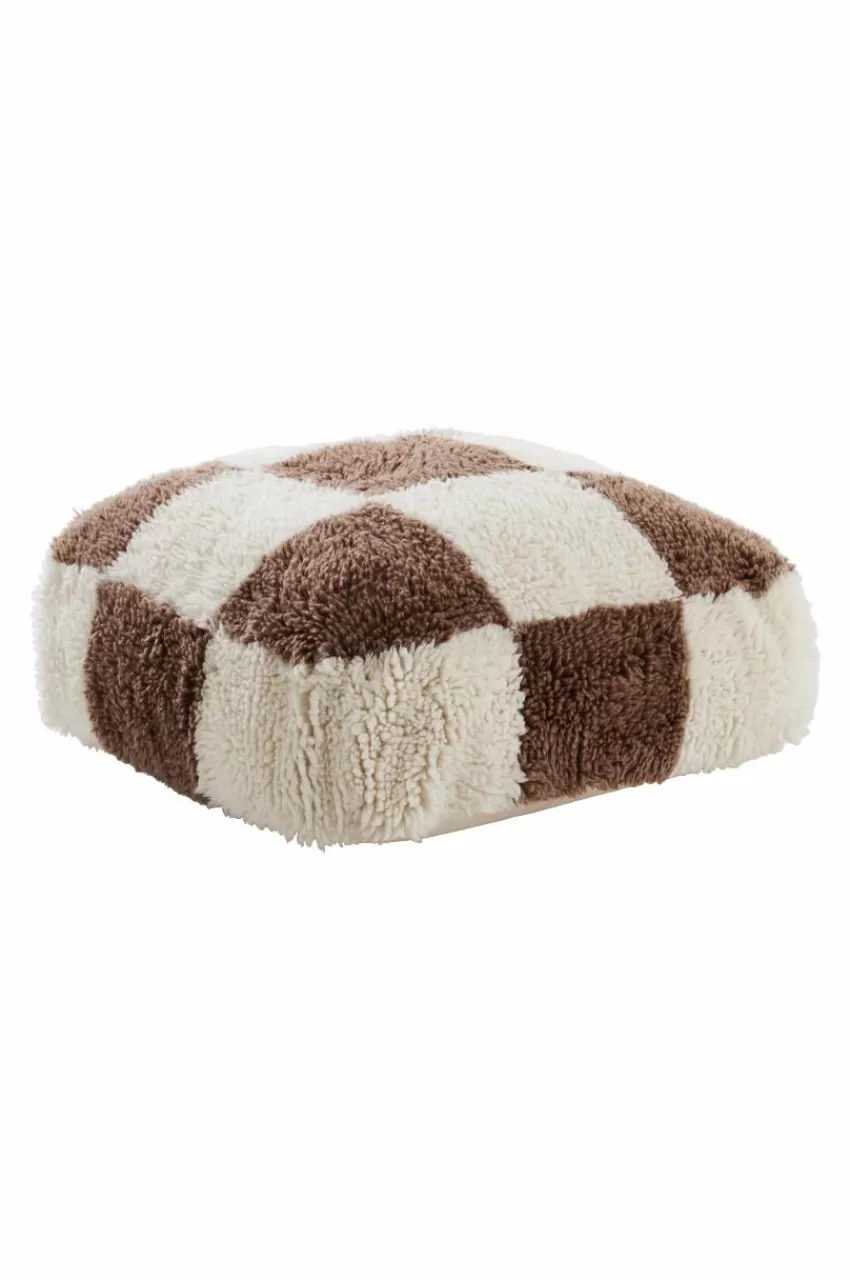Sittpuffar*Jotex CHESS Sittpuff 80x80 Cm Brun/vit