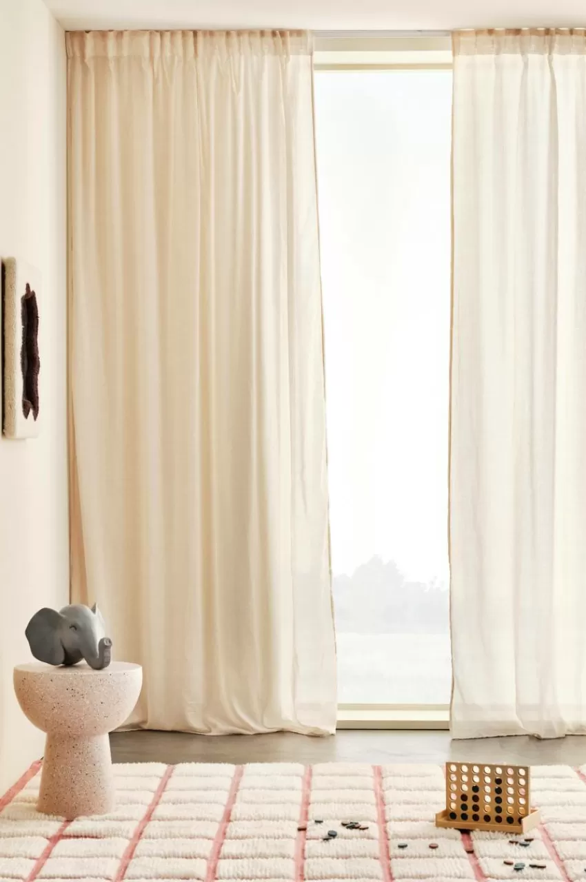 Barngardiner*Jotex CIA Multifunktionsgardin 2-pack Beige