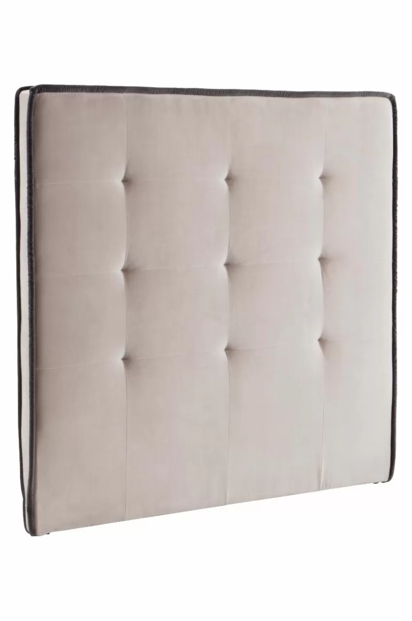 Sänggavlar*Jotex CLIFTON Sänggavel 120 Cm Greige/mörkgrå piping