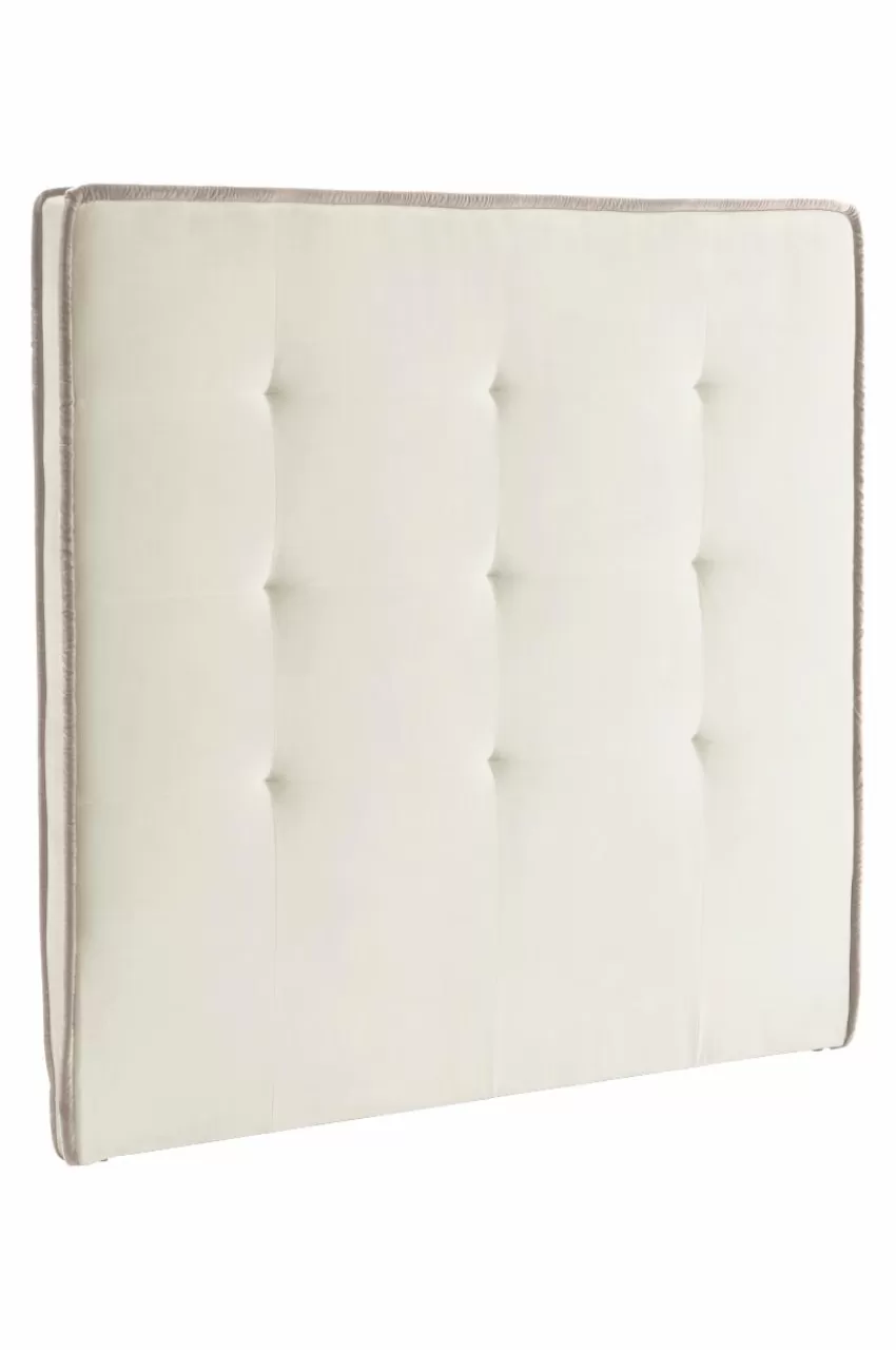 Sänggavlar*Jotex CLIFTON Sänggavel 120 Cm Naturvit/greige piping