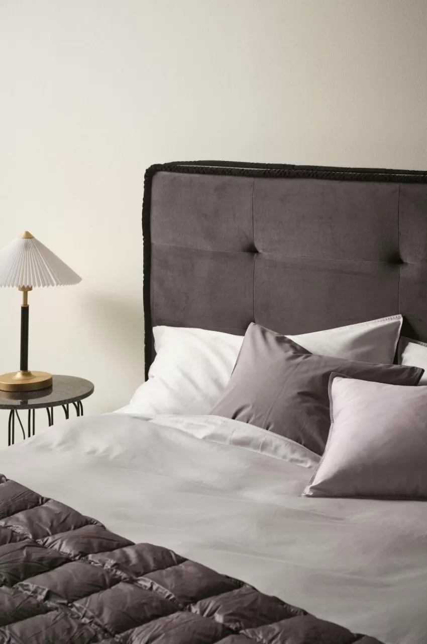 Sänggavlar*Jotex CLIFTON Sänggavel 180 Cm Grå/svart piping