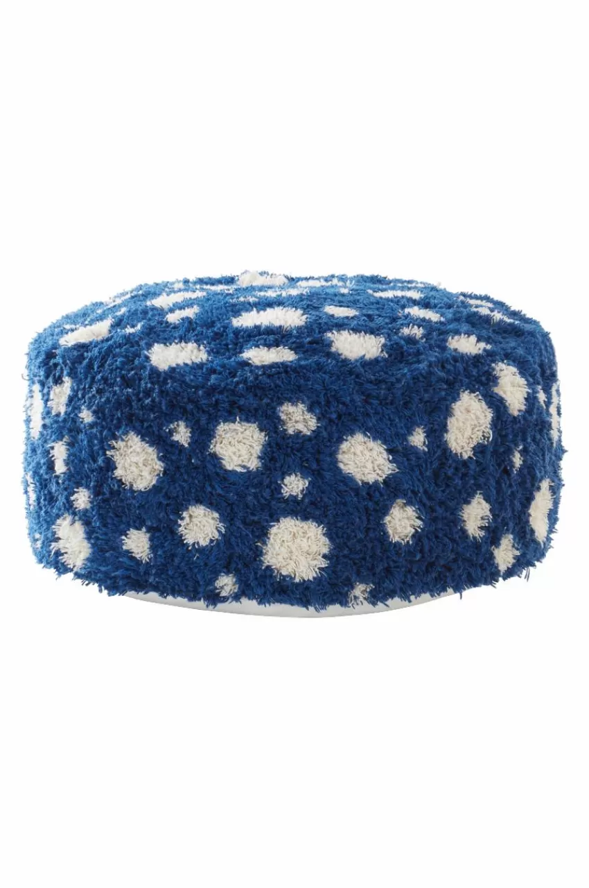 Sittpuffar*Jotex CORALLI Puff Blå/Vit