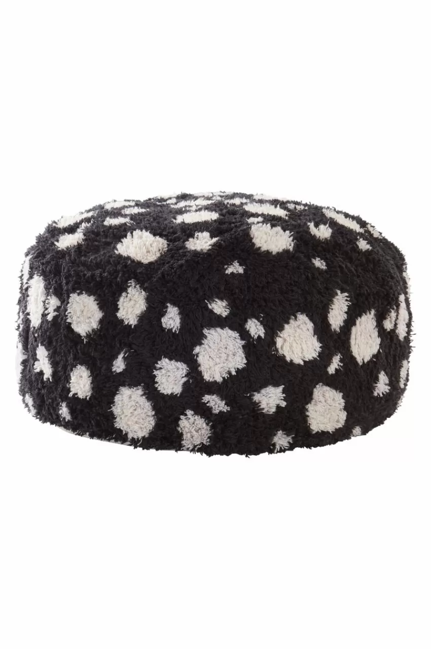 Sittpuffar*Jotex CORALLI Puff Svart/Vit
