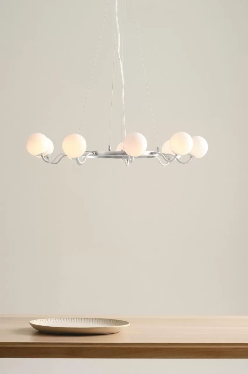 Taklampor | Kristallkronor & Takkronor*Jotex CURVY Taklampa Nickel satin