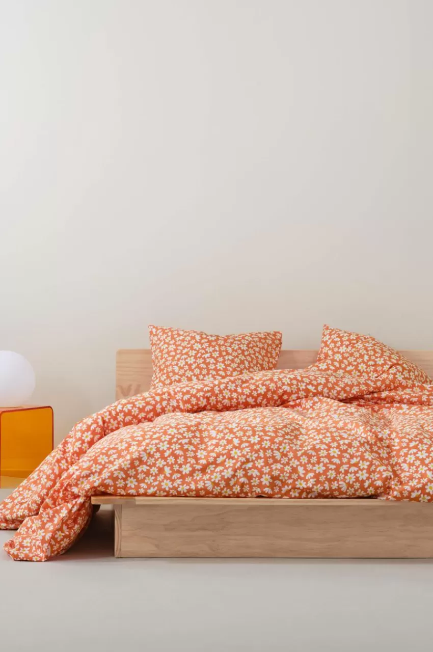 Påslakanset*Jotex DAISY Påslakanset Dubbelsäng - Ekologisk Orange