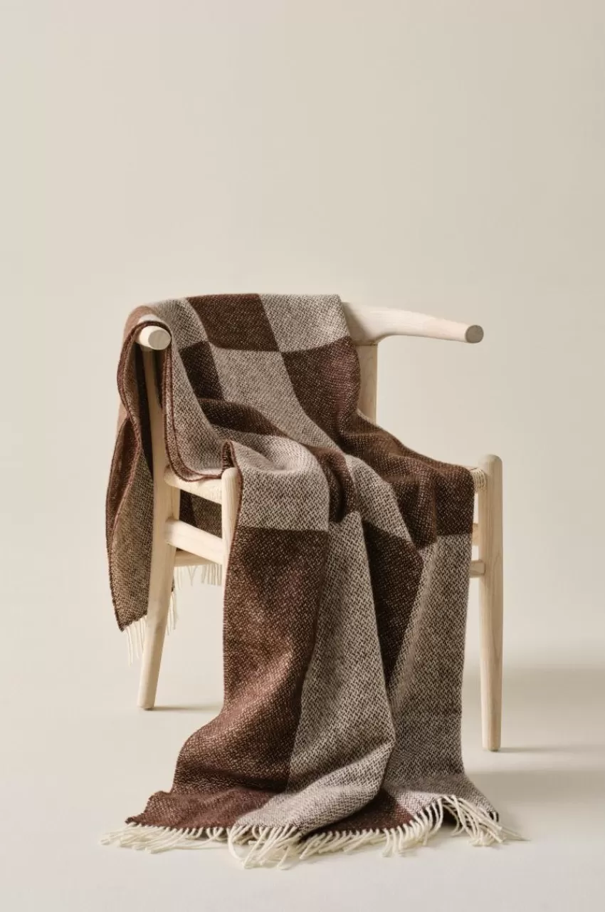 Plädar & Filtar*Jotex DANTE Ullpläd Naturvit/brun