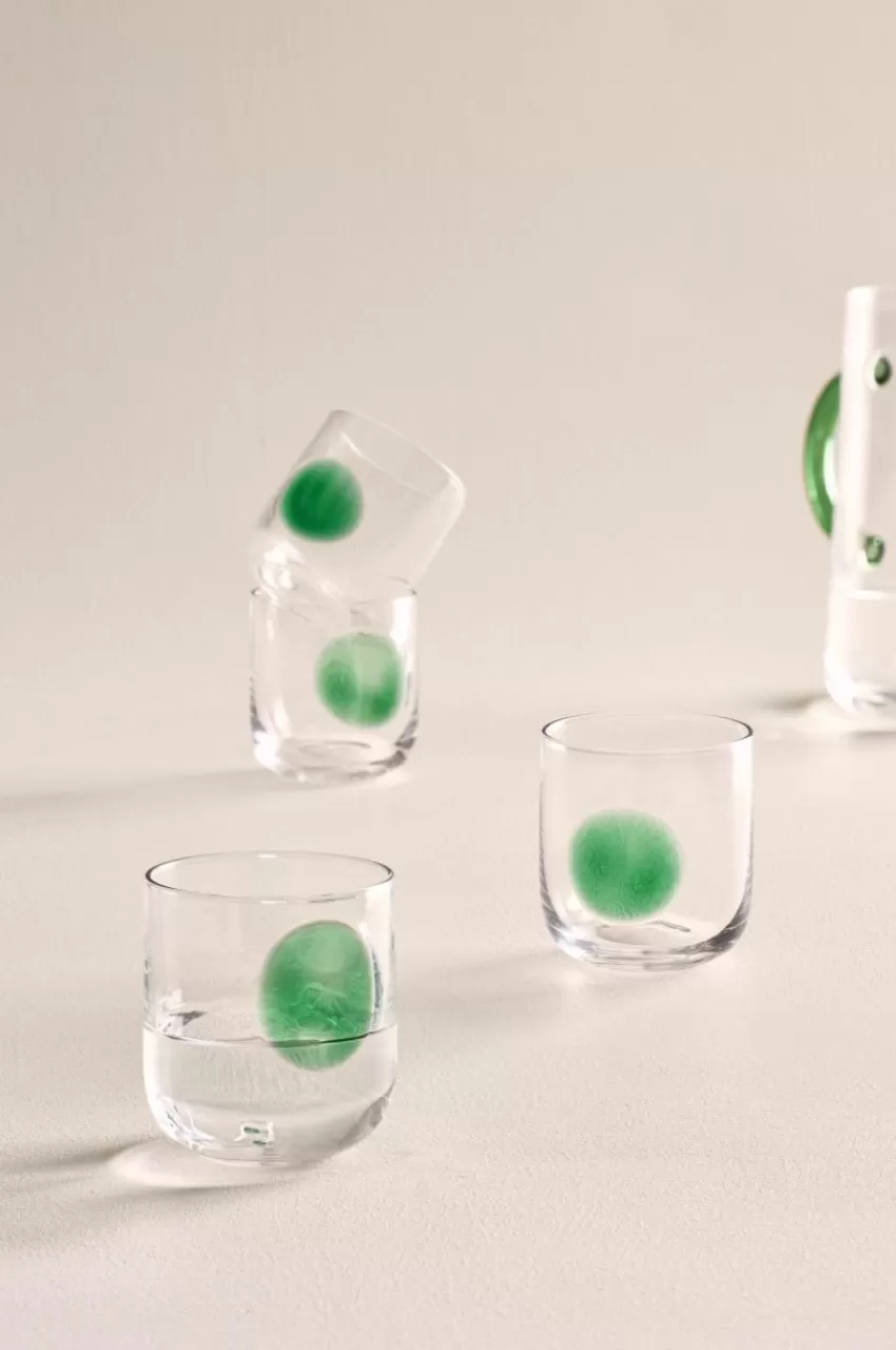 Glas*Jotex DART Glas 4-pack Transparent/grön