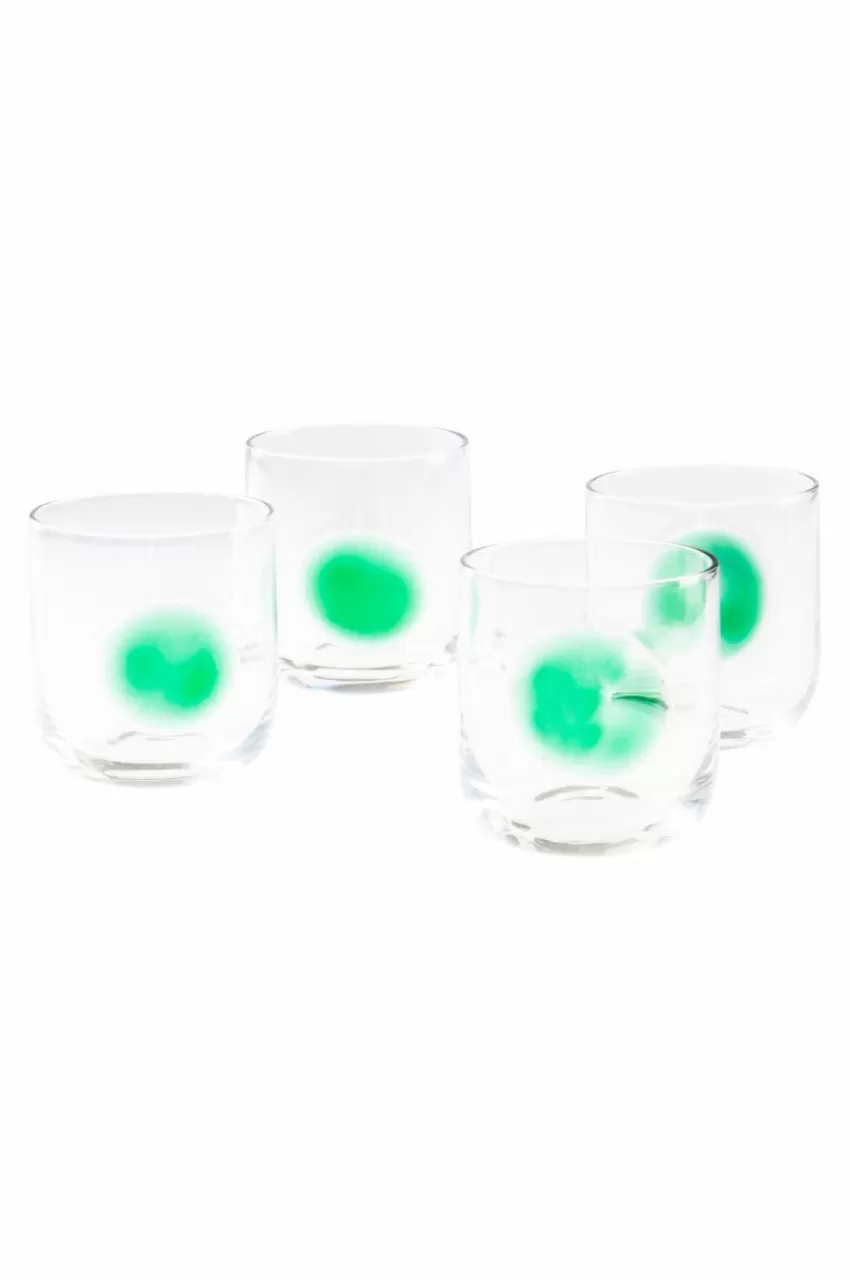 Glas*Jotex DART Glas 4-pack Transparent/grön