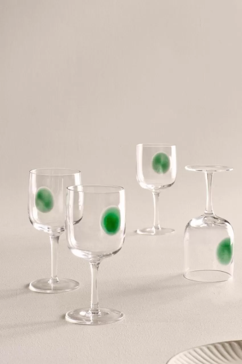 Glas*Jotex DART Vinglas 4-pack Transparent/grön