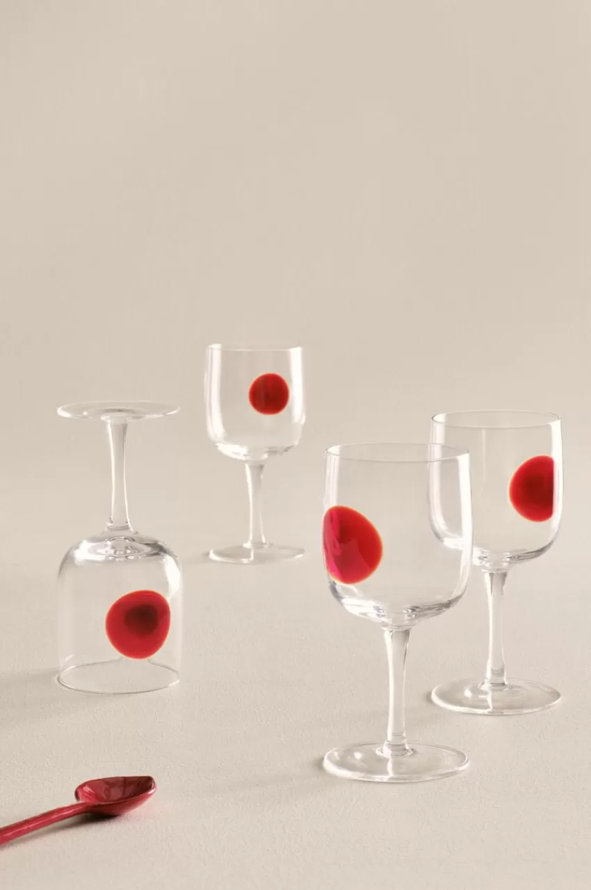 Glas*Jotex DART Vinglas 4-pack Transparent/vinröd