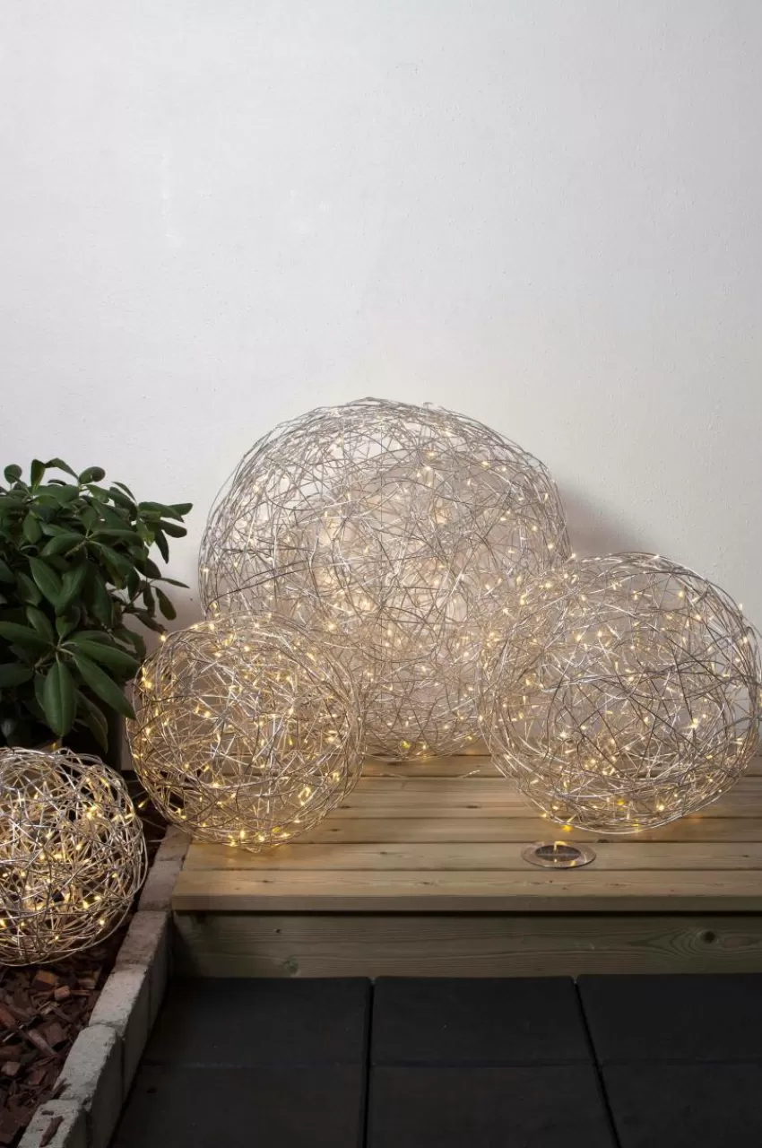 Utebelysning | Utebelysning*Jotex Dekoration Med Ljusslinga Alu.wire TRASSEL 50cm Silver