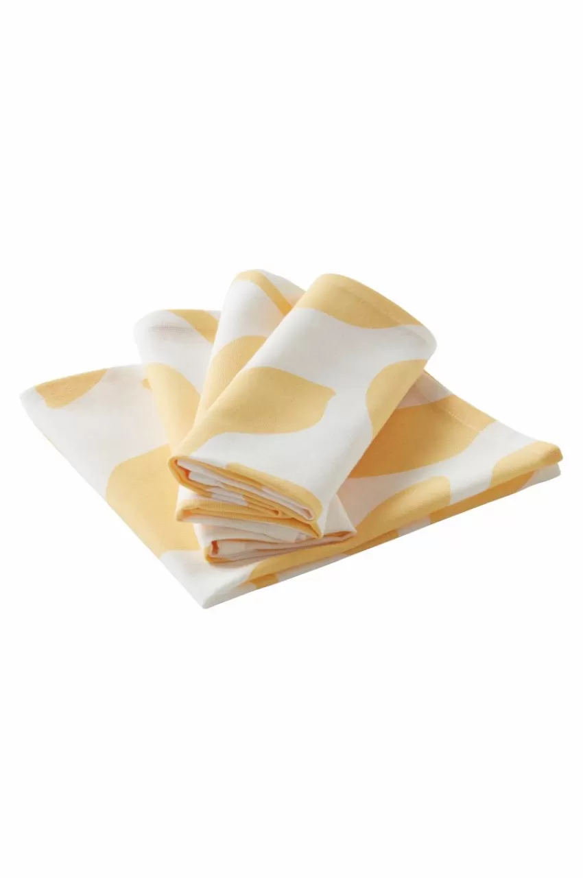 Servetter*Jotex DELLA Servett 4-pack Gul/vit