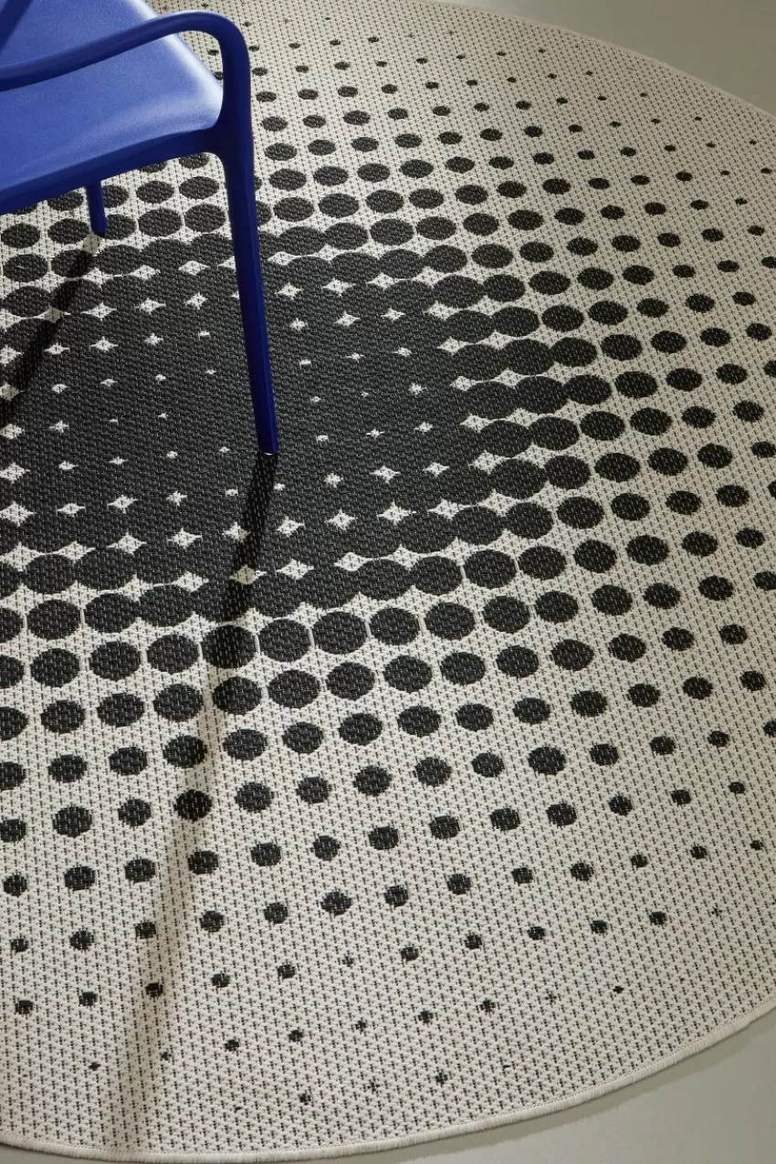 Utomhusmattor | Utomhusmattor*Jotex DOLCE Cm Utomhusmatta ø 200 Cm Vit/svart