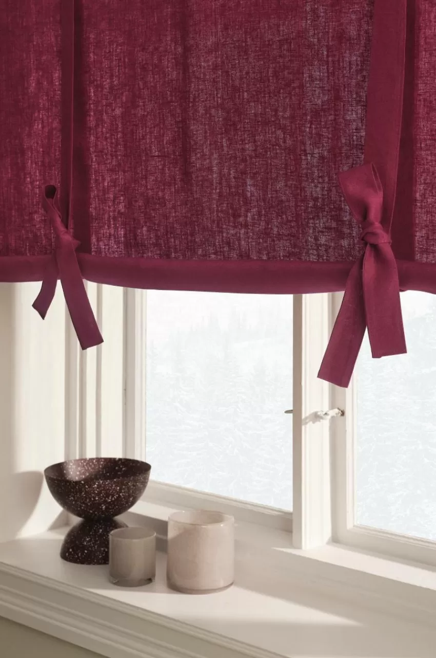 Hissgardiner | Linnegardiner*Jotex ELI Roll Up-gardin I Linne Vinröd
