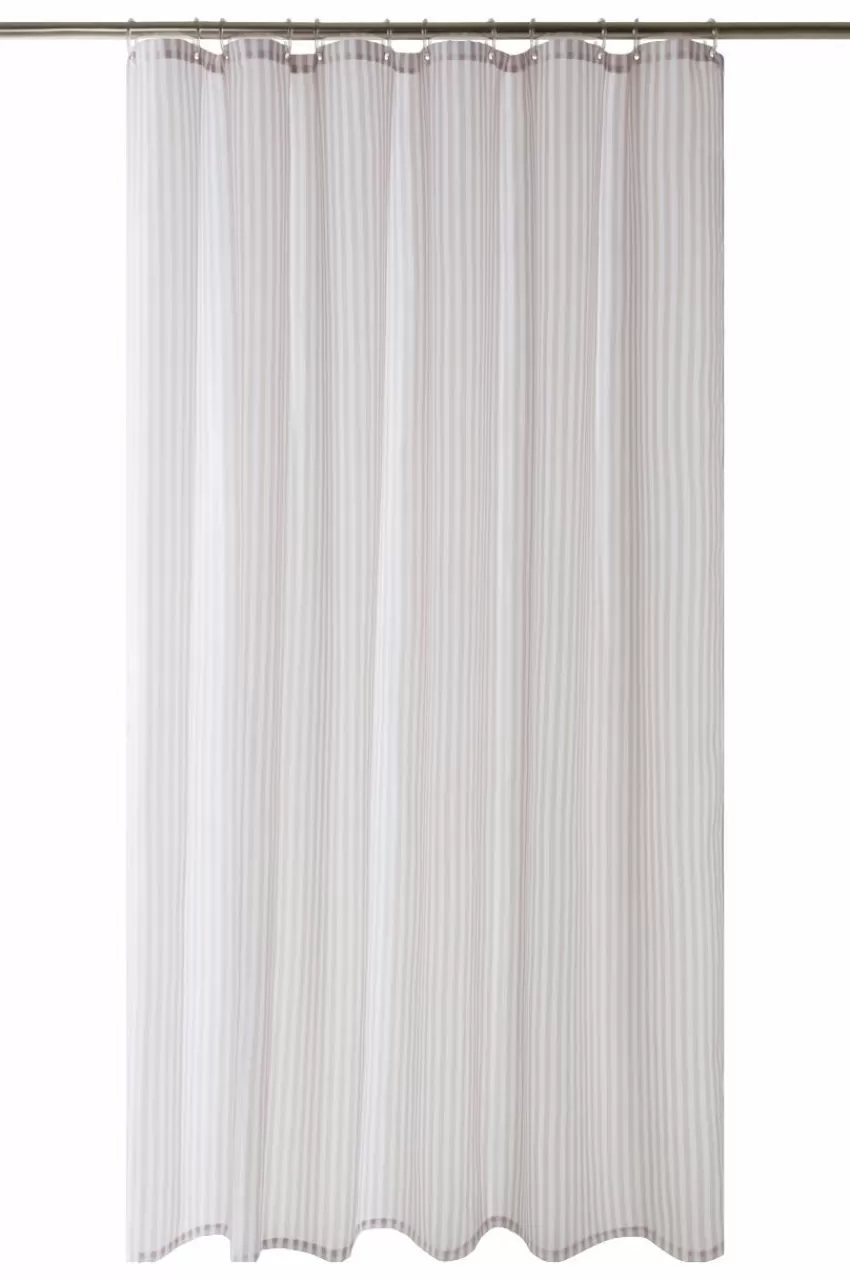 Duschdraperier*Jotex EMMY Duschdraperi Ljusbeige/vit