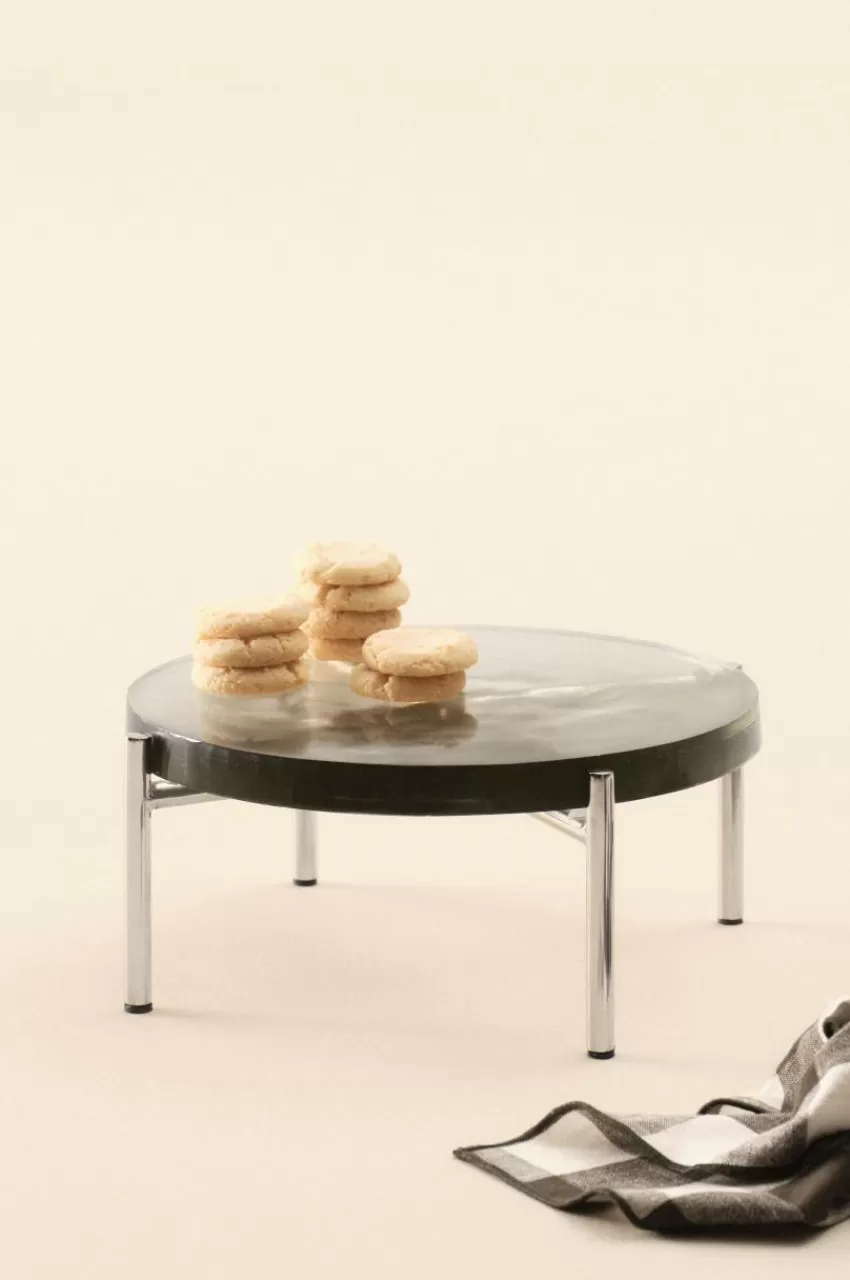 Brickor & Serveringsfat*Jotex ESSENCE Serveringsfat ø 33 Cm Transparent/silver