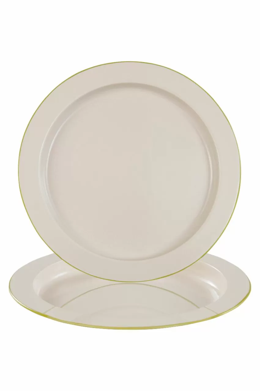 Tallrikar*Jotex ETTA PICNIC Tallrik 2-pack ø 30 Cm Beige/grön