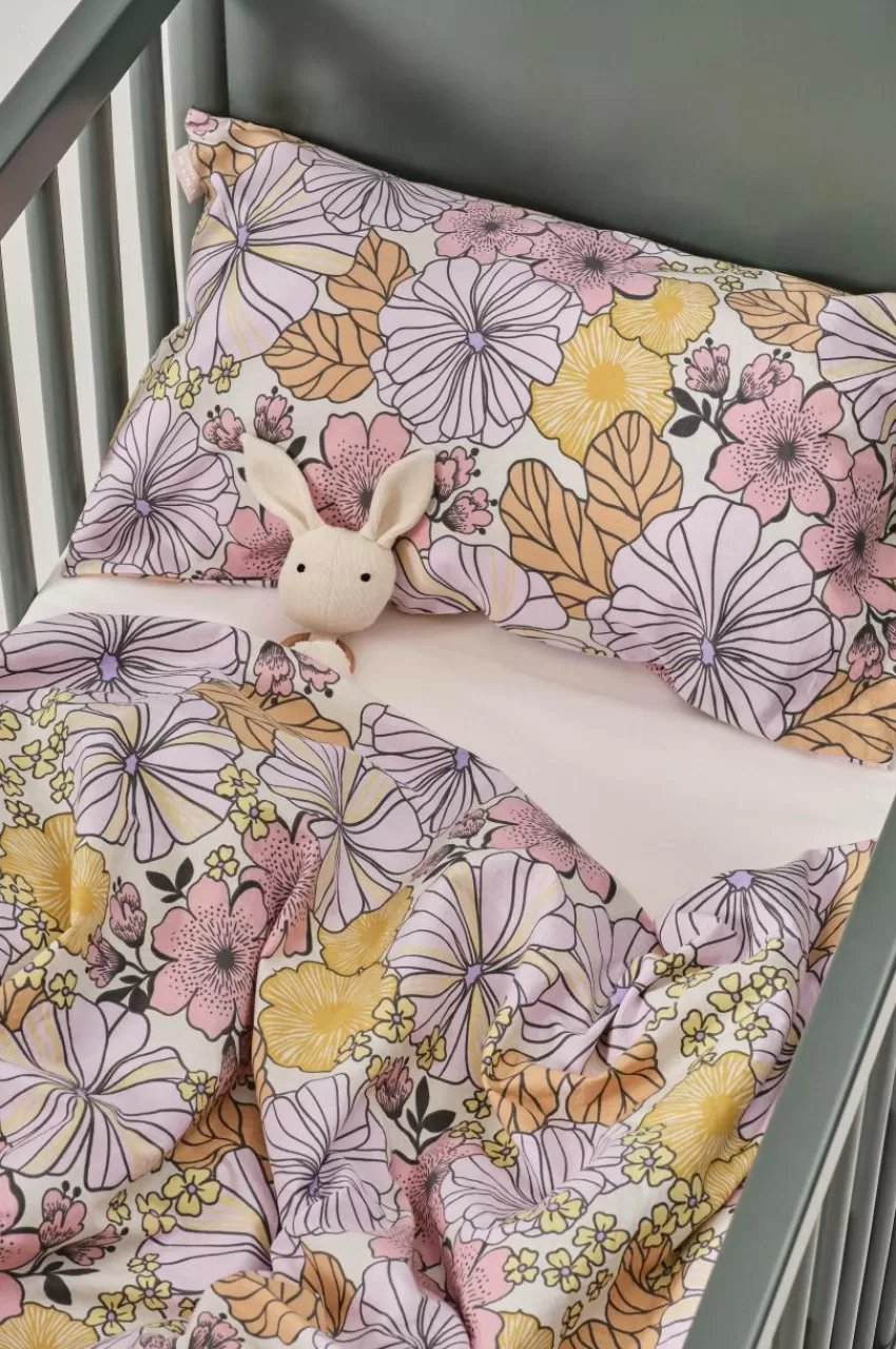 Barnsängkläder*Jotex FIORI MINI Påslakanset Spjälsäng Rosa/multi