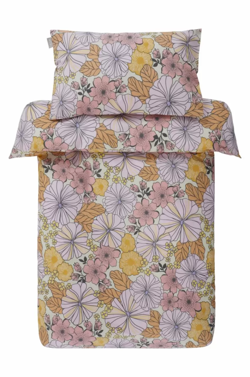 Barnsängkläder*Jotex FIORI MINI Påslakanset Spjälsäng Rosa/multi