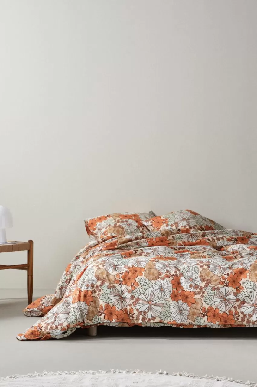 Påslakanset*Jotex FIORI Påslakanset Dubbelsäng Orange/multi
