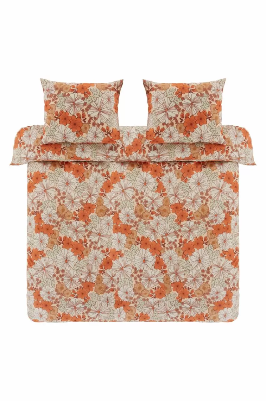 Påslakanset*Jotex FIORI Påslakanset Dubbelsäng Orange/multi