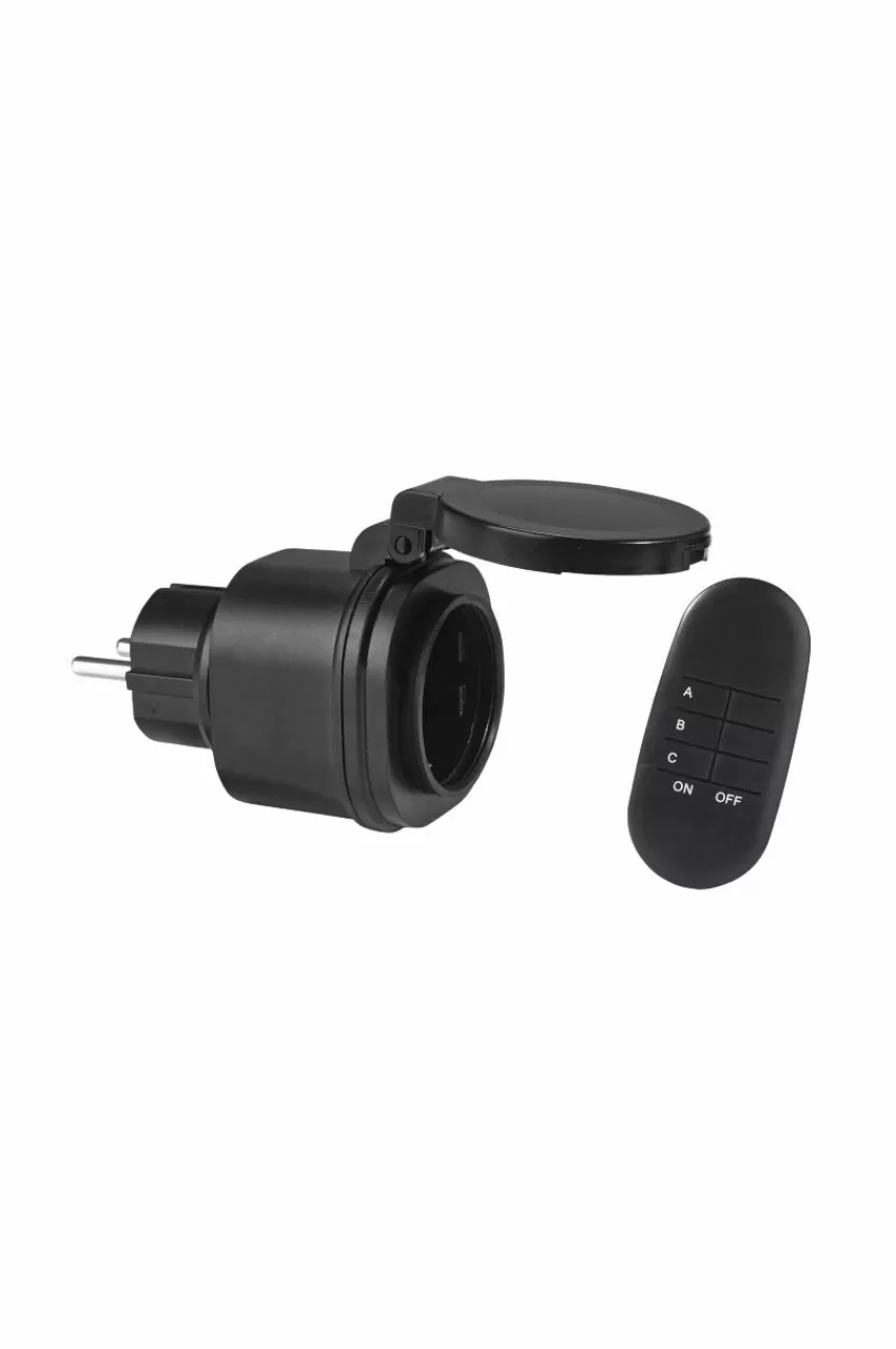 Utebelysning | Utebelysning*Jotex Fjärrströmbrytare 1-pack Utomhus, 6 Cm Svart