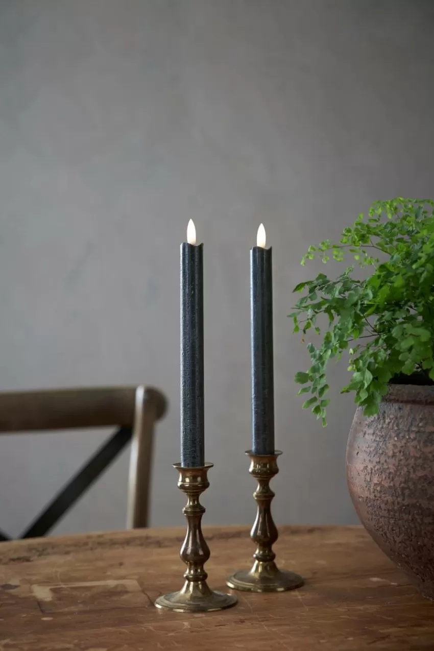 Ljus*Jotex FLAMME Antikljus LED 25 Cm 2-pack Svart