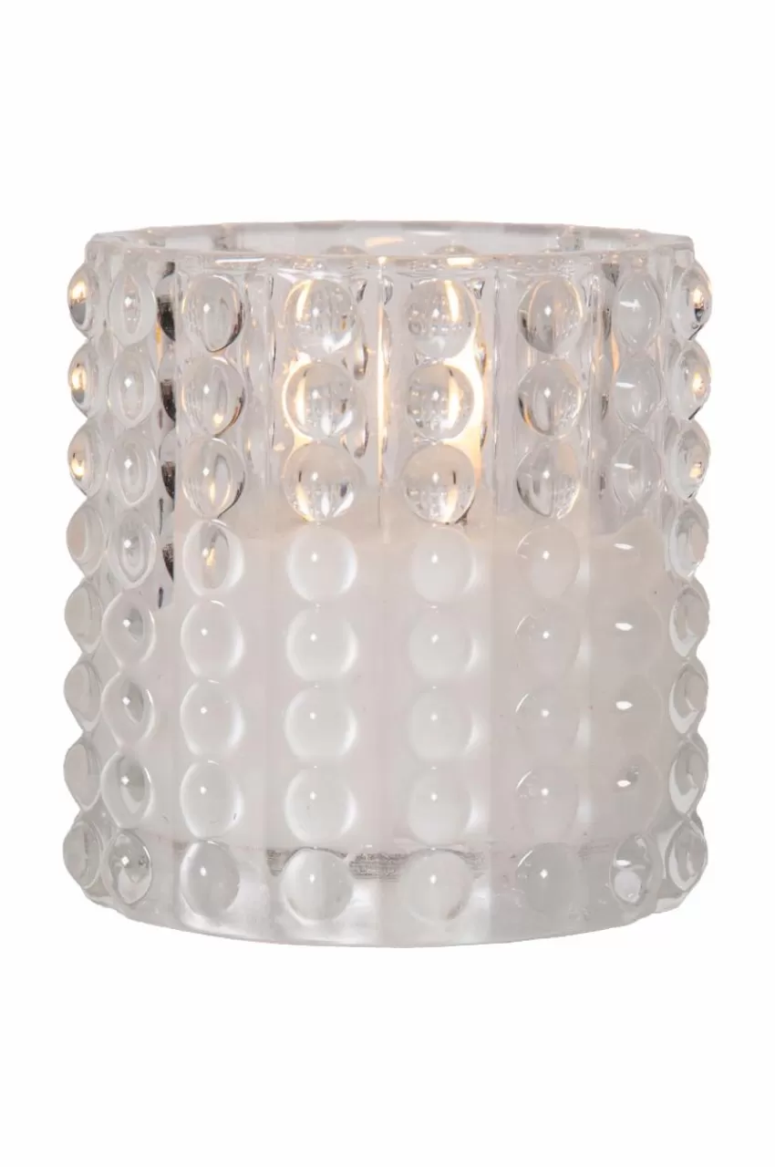 Ljus*Jotex FLAMME DOTTY Batterdrivet Ljus Genomskinlig