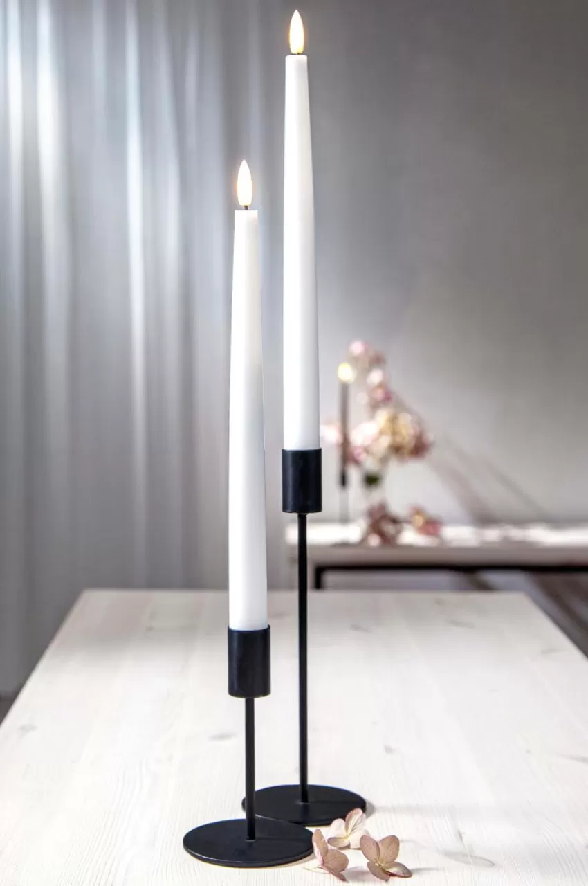 Ljus*Jotex FLAMME SLIM Batterdrivet Ljus 2-pack 28 Cm Vit