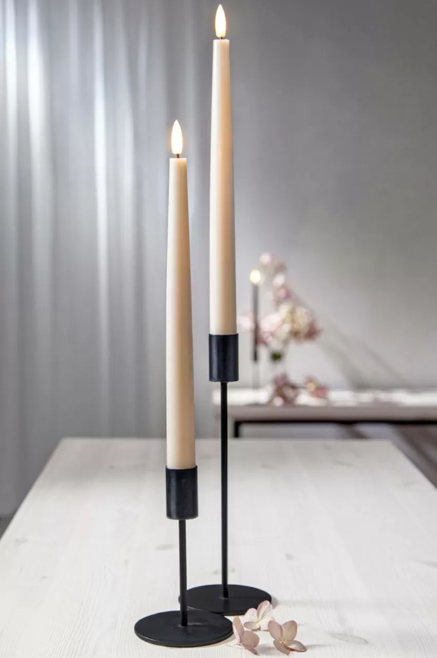 Ljus*Jotex FLAMME SLIM Batterdrivet Ljus 2-pack 28 Cm Beige