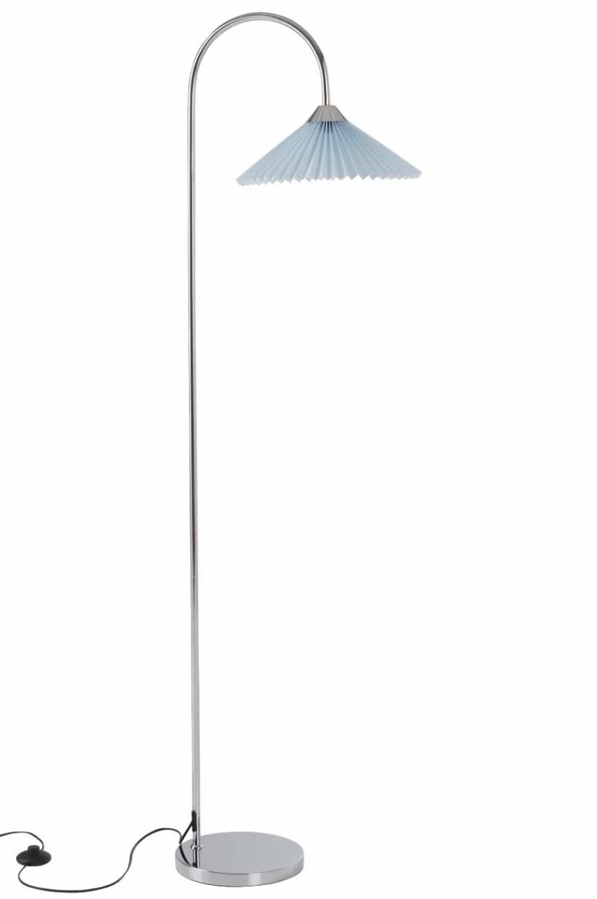 Golvlampor*Jotex FLORENCE Golvlampa Krom/ljusblå