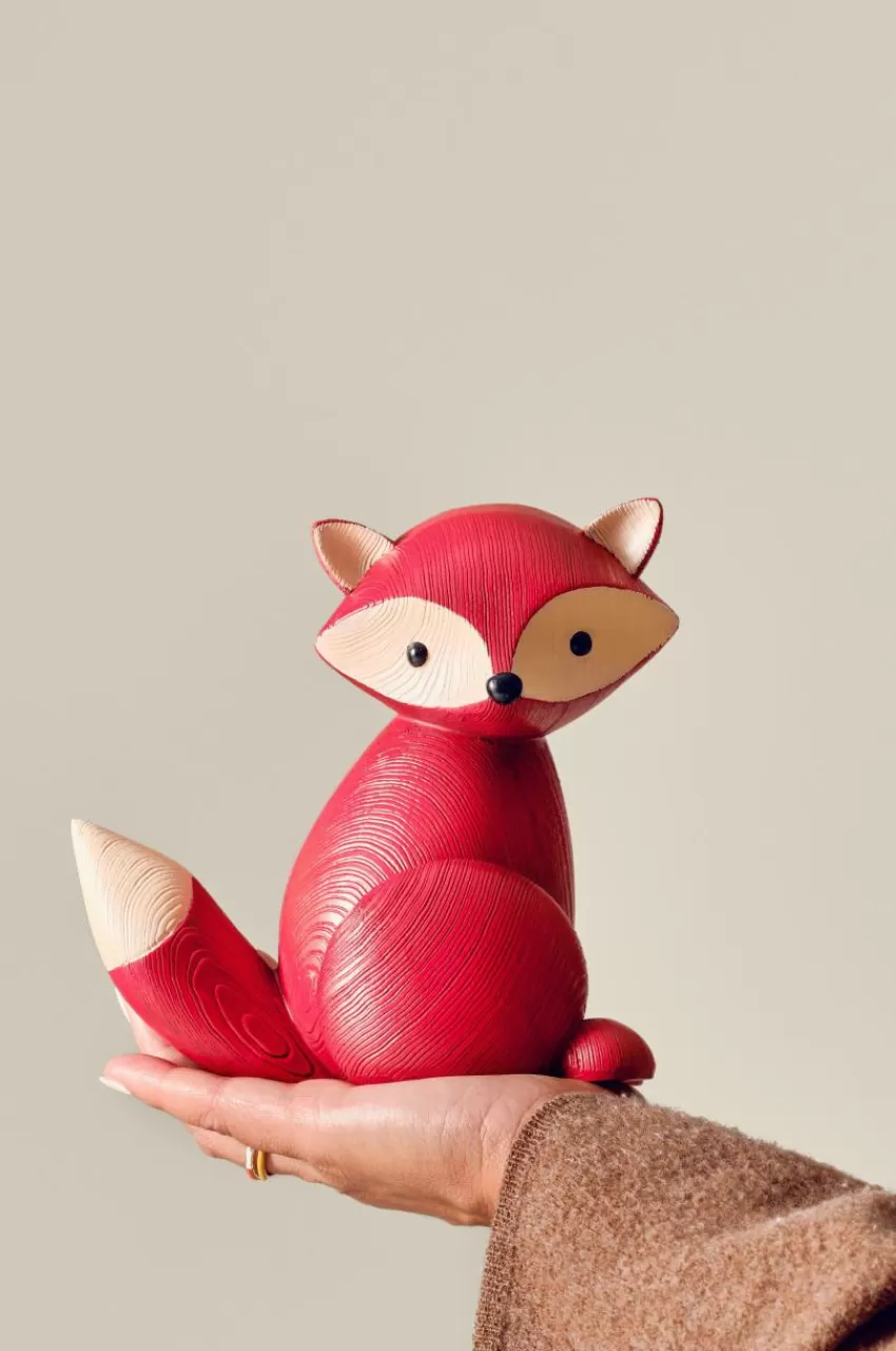 Prydnadssaker*Jotex FOX Dekorationsfigur Röd