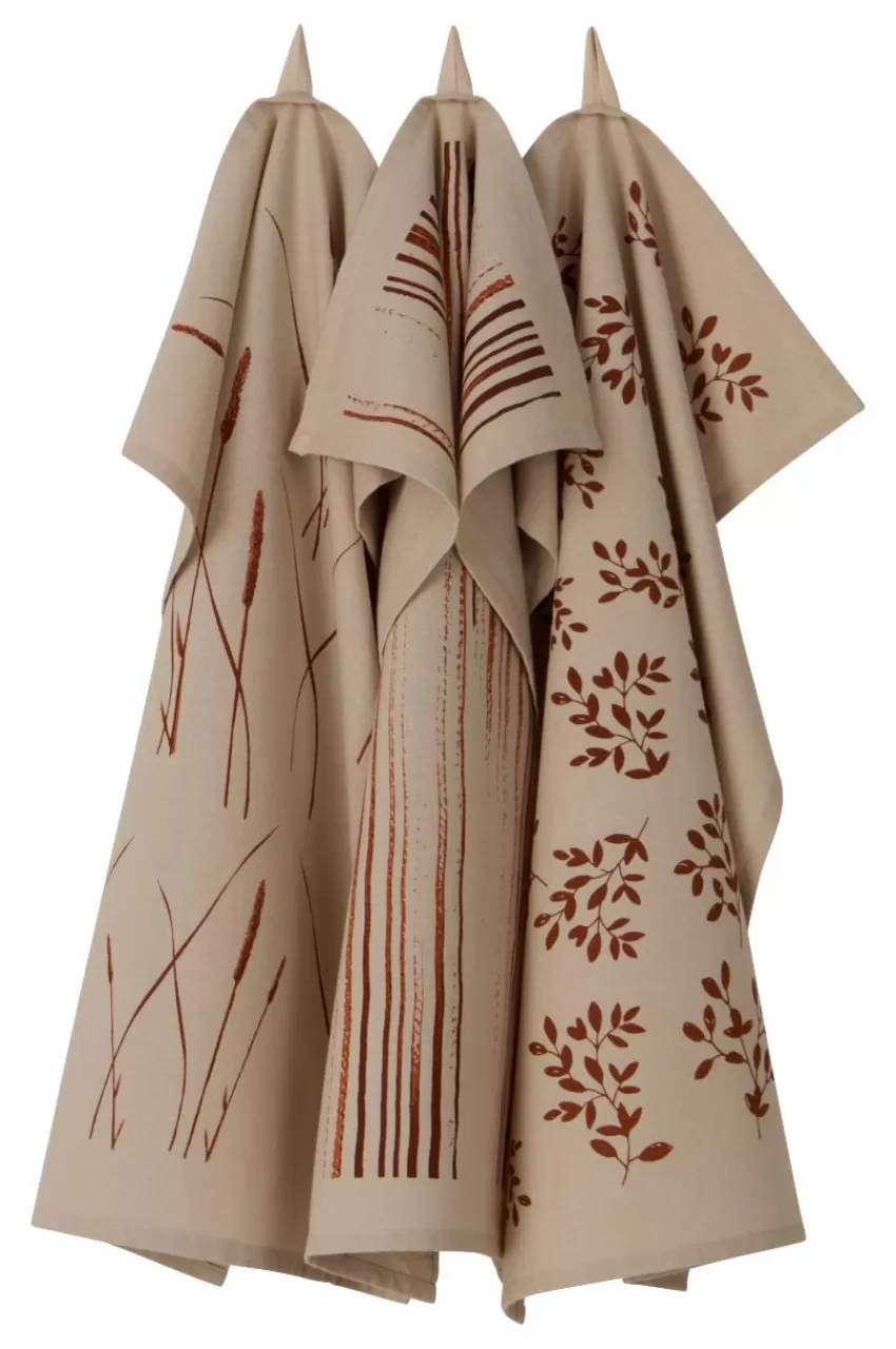 Kökshanddukar*Jotex FRANKLYN Kökshandduk 3-pack Beige/orange