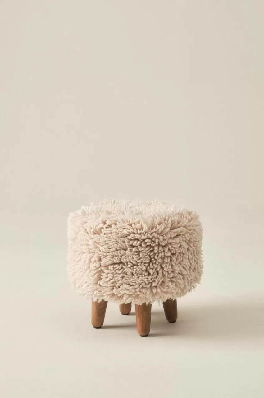Sittpuffar*Jotex FÅRVIK Sittpuff ø 40 Cm Naturvit