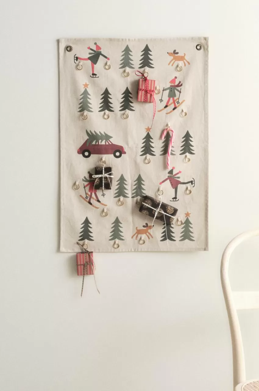Juldekoration | Väggdekoration*Jotex GALWAY Adventskalender Ekologisk Naturvit/Multi