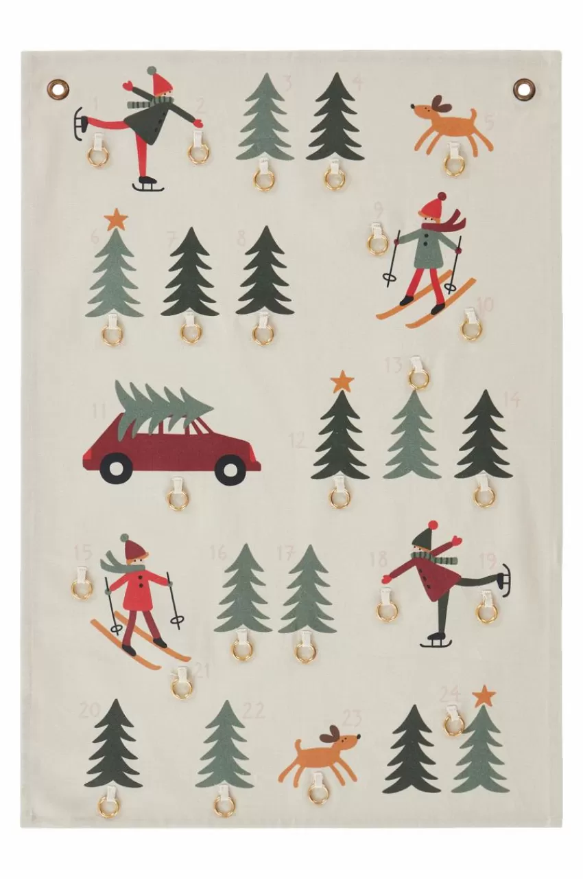Juldekoration | Väggdekoration*Jotex GALWAY Adventskalender Ekologisk Naturvit/Multi