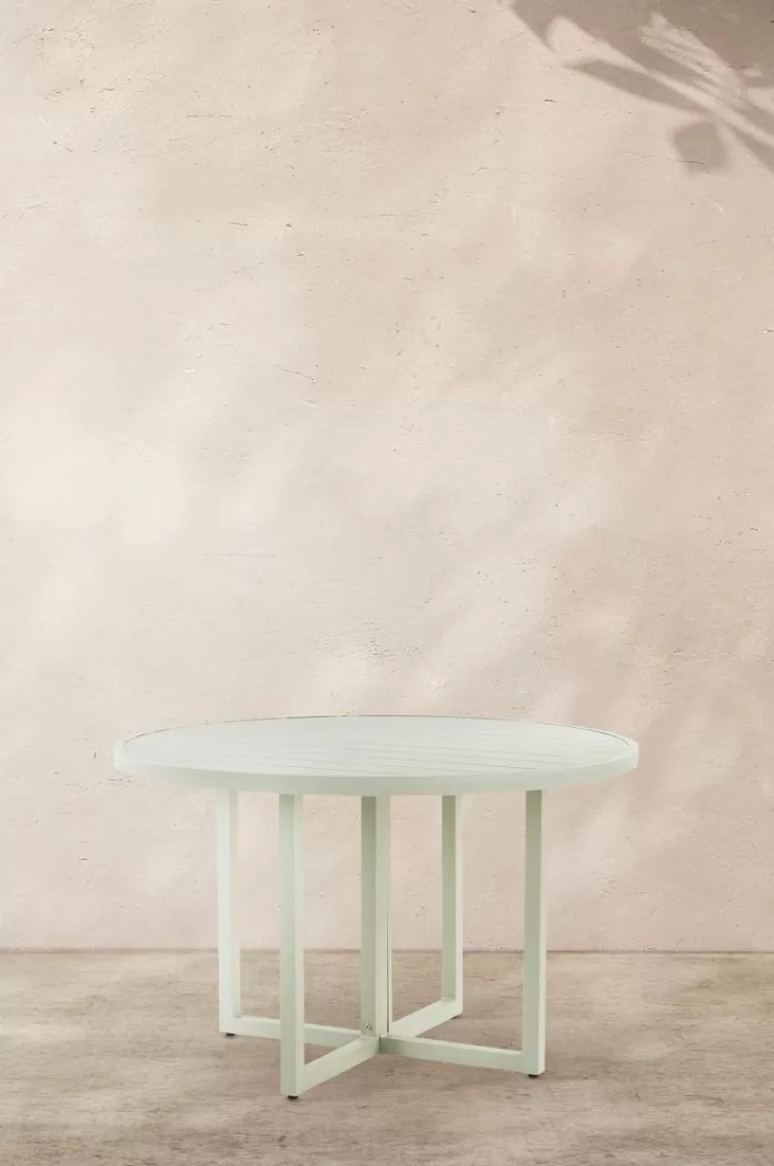 Utebord | Utemöbler*Jotex GIBRALTAR Matbord ø 120 Cm Ljus grågrön