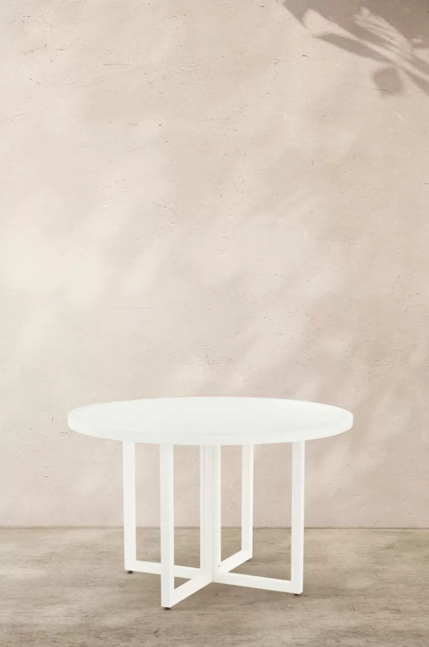 Utebord | Utemöbler*Jotex GIBRALTAR Matbord ø 120 Cm Vit