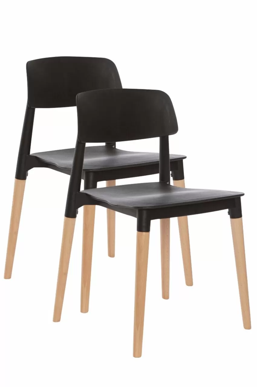 Stolar*Jotex HALMSTAD Stol 2-pack Svart