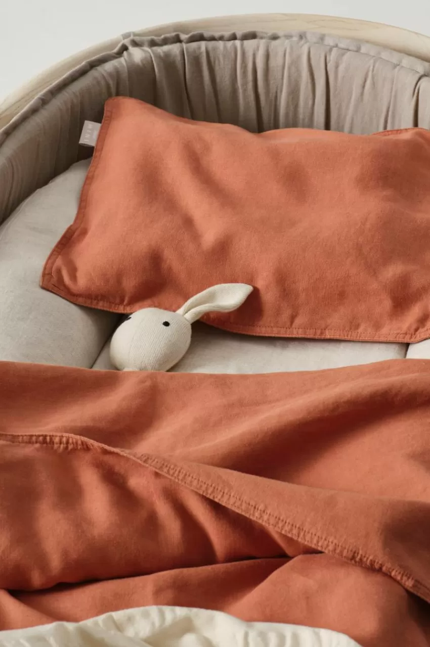 Barnsängkläder*Jotex HANNAH BABY Påslakanset Vagn/vagga Bränd orange