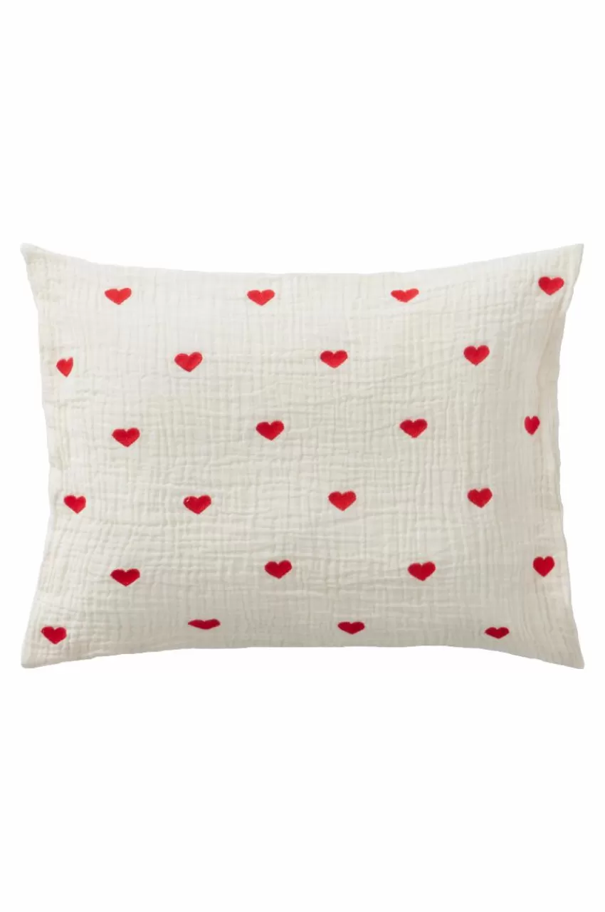 Barnsängkläder*Jotex HEARTS BABY örngott 35x28 Cm - Ekologisk Naturvit