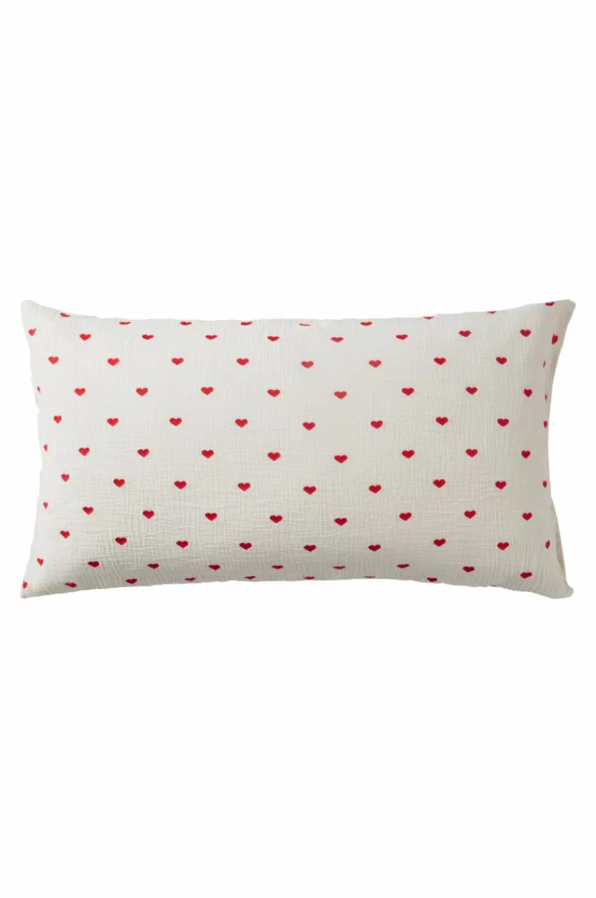 Barnsängkläder*Jotex HEARTS örngott 90x50 Cm - Ekologisk Naturvit