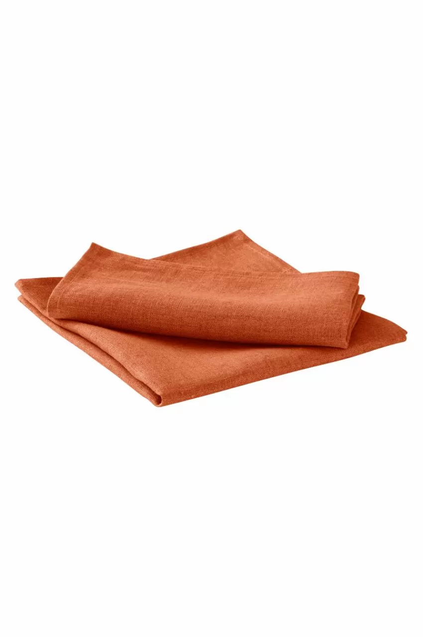 Servetter*Jotex HEDDIE Servett 2-pack Ockrabrun
