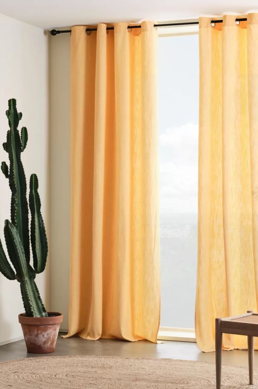Öljettgardiner*Jotex HENLEY öljettlängd 2-pack Gul