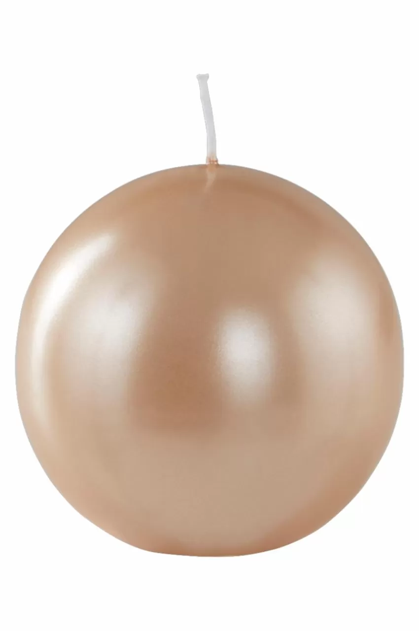 Ljus | Juldekoration*Jotex HILTON METALLIC Kulljus ø 10 Cm Ljusbeige