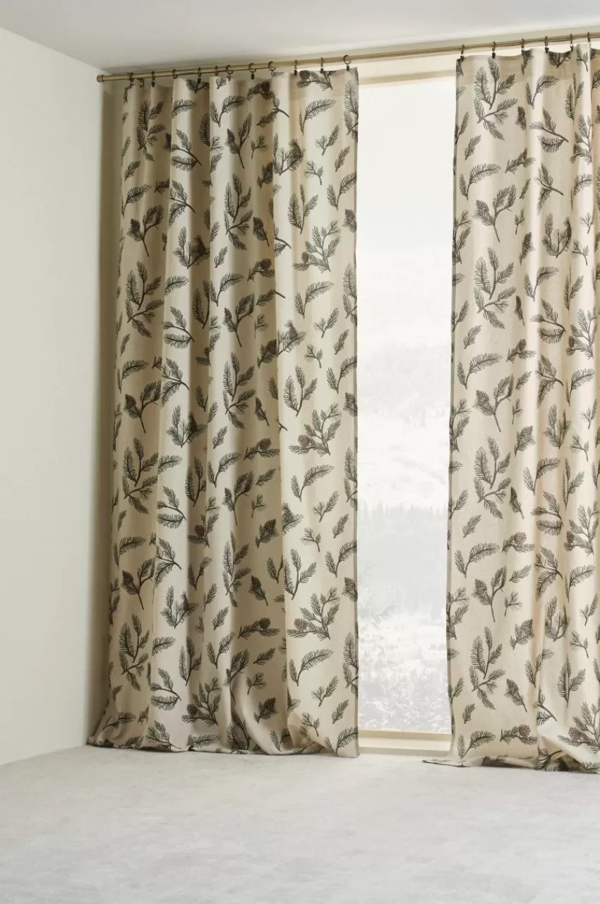 Julgardiner | Multifunktionsgardiner*Jotex HOLLY Multifunktionsgardin 2-pack Beige/grön