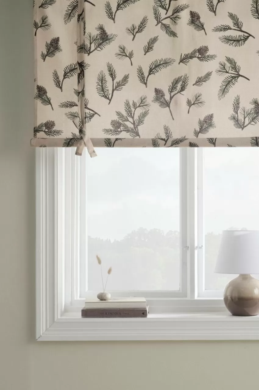 Julgardiner | Hissgardiner*Jotex HOLLY Roll Up-gardin Beige /grön