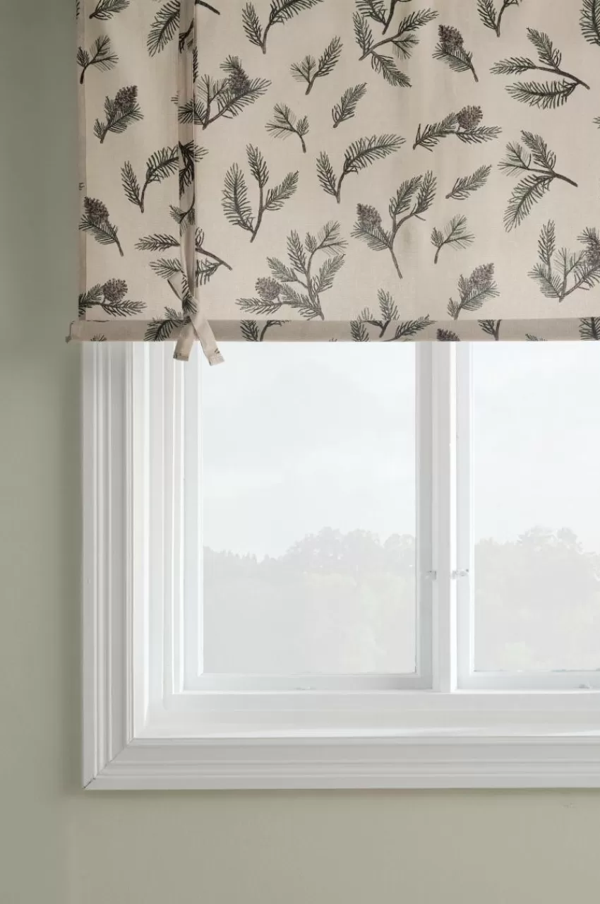 Julgardiner | Hissgardiner*Jotex HOLLY Roll Up-gardin Beige /grön