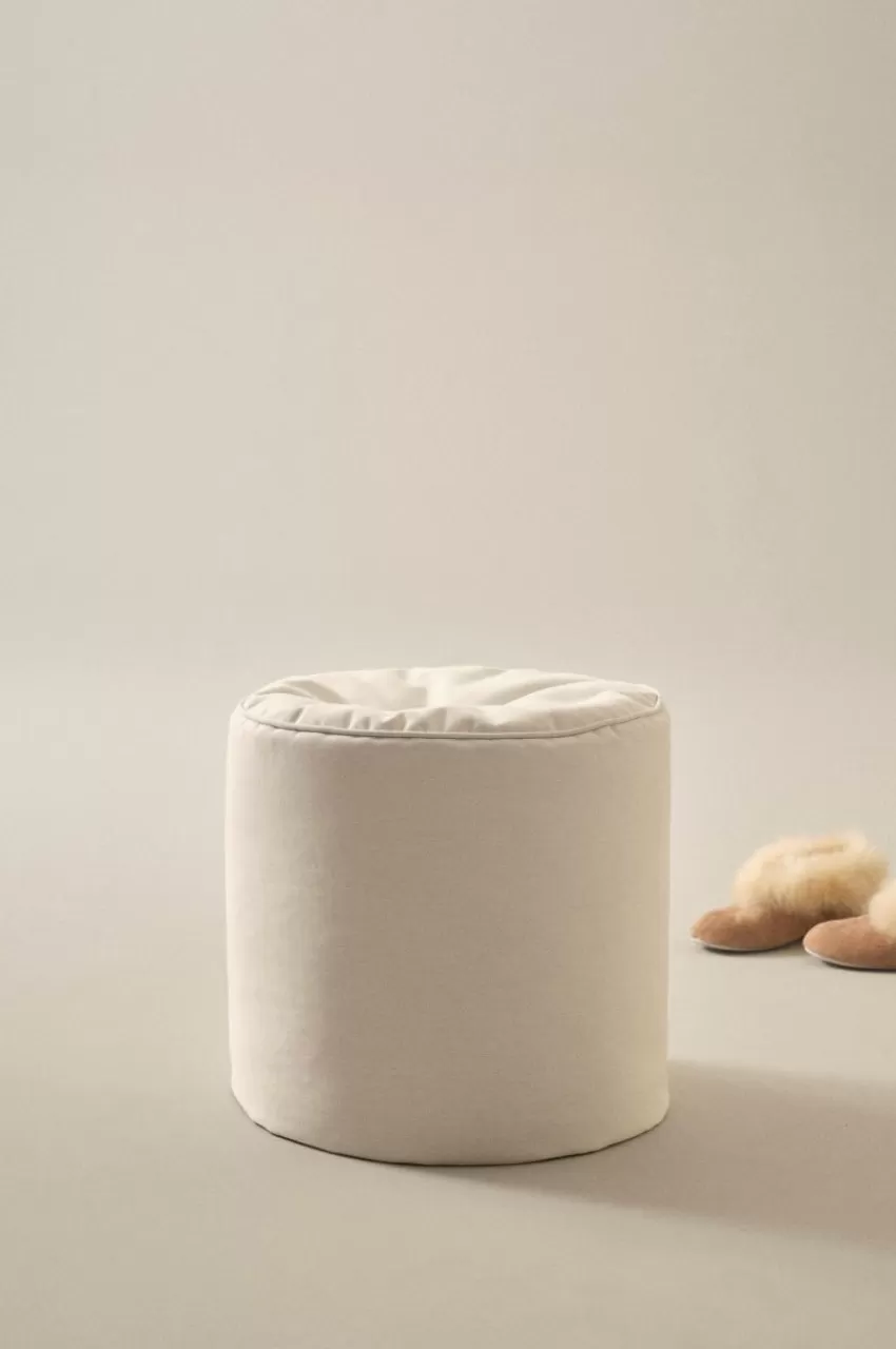 Stolsdynor & Sittkuddar | Loungemöbler*Jotex IBIZA Sittpuff ø 40 Cm Naturvit